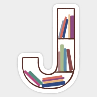 J Bookcase Sticker